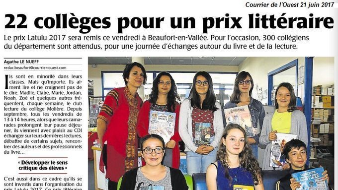 Prix Latulu 2017- 22 collèges pour un prix littéraire