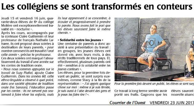 Les collégiens se sont transformés en conteurs